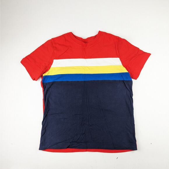 Hanna Andersson Other - Hanna Andersson Retro Stripe Red Navy Yellow White Tee Boys 10